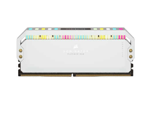 DOMINATOR PLATINUM RGB 32GB (2x16GB) DDR5 DRAM 5200MT/s CL40 Memory Kit — White (3 YEARS WARRANTY) Detail View