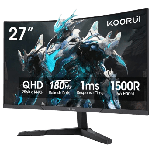 KOORUI 27E6QCA 27-inch VA QHD 180Hz Curved Gaming Monitor (3 YEARS WARRANTY)