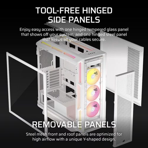 CORSAIR ICUE LINK 5000T LX RGB TEMPERED GLASS MID-TOWER ATX CASE WHITE (2 YEARS WARRANTY) - Image 3