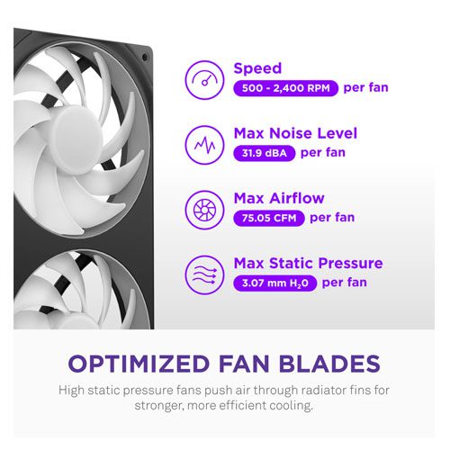 NZXT Kraken Core 240 (240mm) CPU Liquid Cooler Black (6 Years Warranty) - Image 3