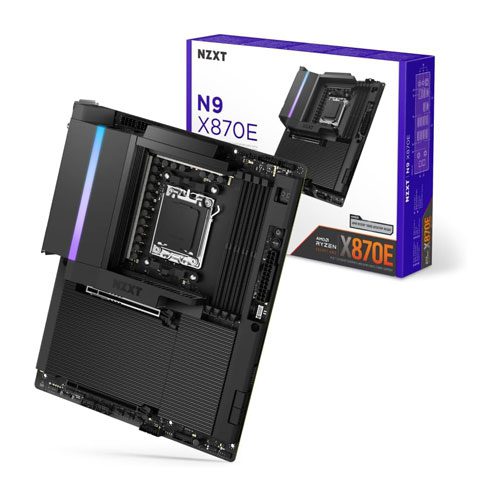 NZXT N9 - AMD X870E Gaming Motherboard with Full Cover & RGB black (3 YEARS WARRANTY)
