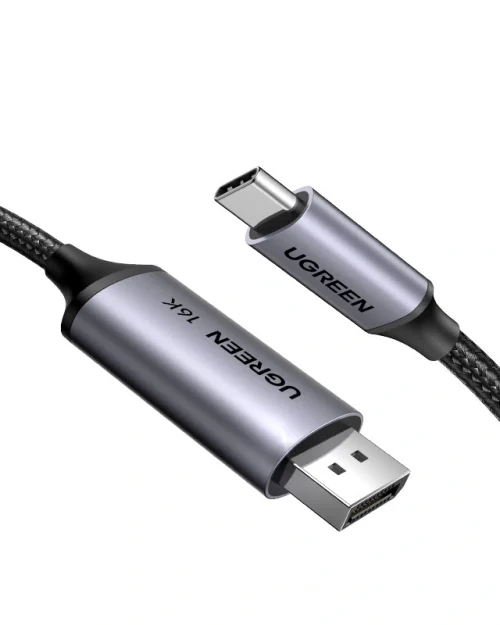 UGREEN 1 Meter 16K Type-C to DisplayPort Nylon Braided Cable – CM707 – 25863 – (1 Year Warranty)