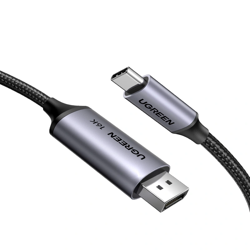 UGREEN 1 Meter 16K Type-C to DisplayPort Nylon Braided Cable – CM707 – 25863 – (1 Year Warranty)