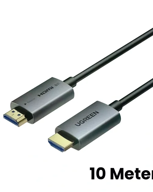 UGREEN 10 Meter 8K HDMI Fiber Optic Cable Male to Male Aluminum Shell – HD183 – 55504 – (1 Year Warranty)