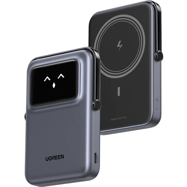 UGREEN 10000mah 20W Uno Series Magnetic Wireless Power Bank With Stand – PB572 – 45327 – (1 Year Warranty)
