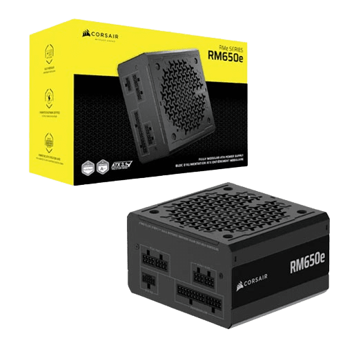Corsair RM650E 650 WATT 80 Plus Gold Certified Fully Modular Power Supply (3 Years warranty)