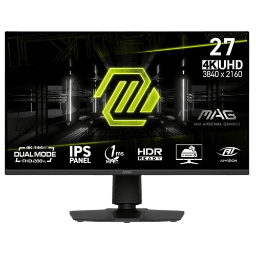 MSI MAG 275UPD E14 27 Inch UHD (3840 x 2160) 144Hz 288Hz Adaptive Sync IPS Dual Mode Gaming Monitor (3 Years Warranty)