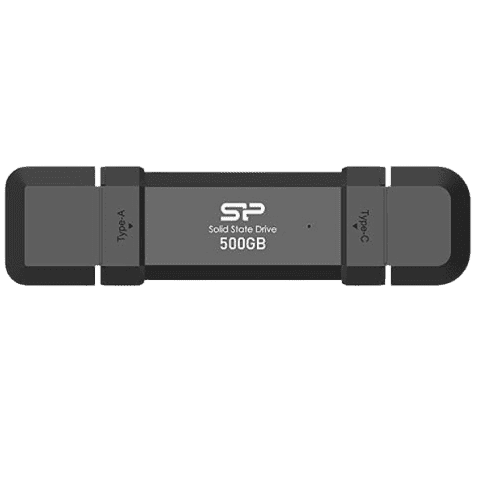 SP DS72 500GBPortable USB 3.2 Gen 2 Type-C/Type-A SSD Solid State Drive Stick (5 YEARS WARRANTY)