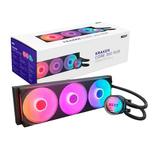 NZXT Kraken Core 360 (360mm) CPU Liquid Cooler Black (6 Years Warranty)