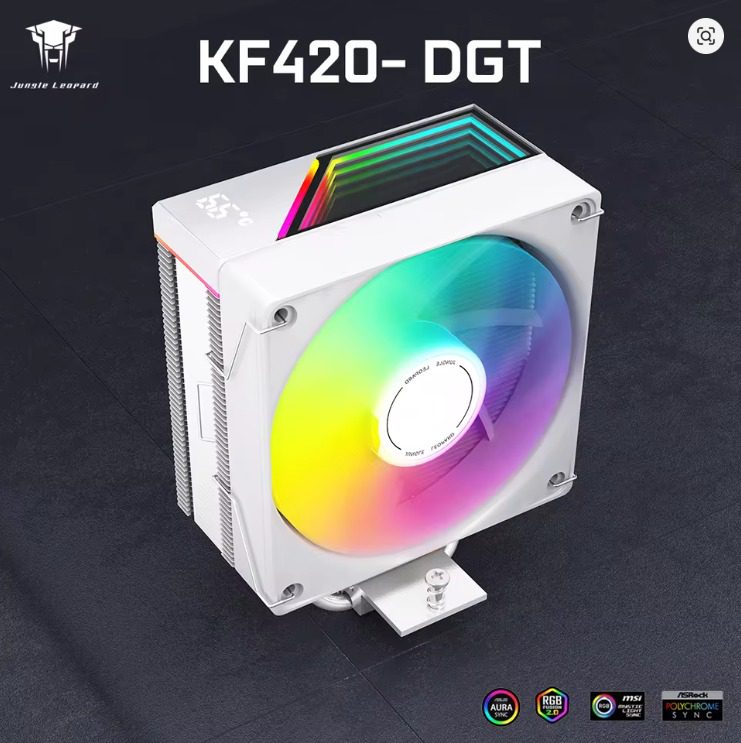 Jungle Leopard KF420 DGT Display CPU Air Cooler WHITE (6 MONTHS WARRANTY) - Image 3