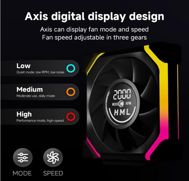 Jungle Leopard GALAXY V2 DGT FORWARD 3 in 1 FAN BLACK KIT (6 MONTHS WARRANTY) - Image 3