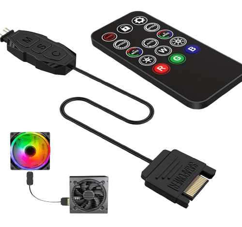 ARGB Control Switch and RGB Fan Hub Splitter
