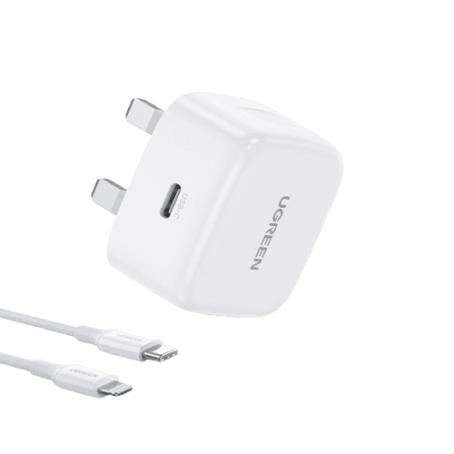 UGREEN 20W Type-C PD Fast Charger With MFI Type-C to Lightning 1 Meter Cable Set – CD137 – 70297 (1 Year Warranty)