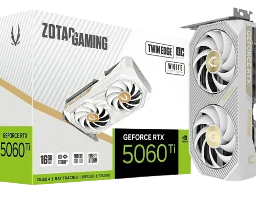 ZOTAC GAMING GeForce RTX 5060 Ti 16GB Twin Edge oc white graphic card (5 YEARS WARRANTY)