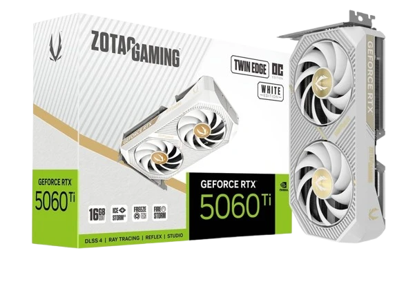 ZOTAC GAMING GeForce RTX 5060 Ti 16GB Twin Edge oc white graphic card (5 YEARS WARRANTY)