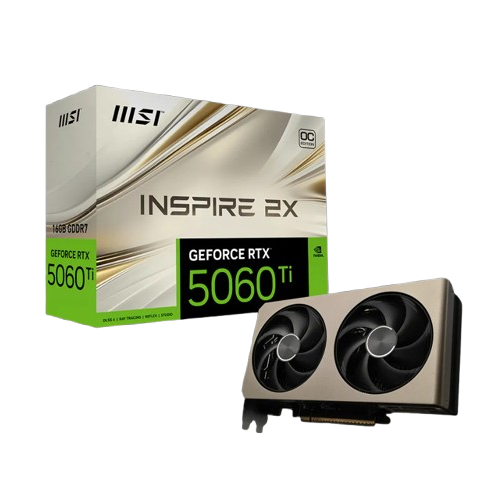 MSI GeForce RTX 5060Ti 16GB INSPIRE 2X OC Graphics Card (3 YEARS WARRANTY)