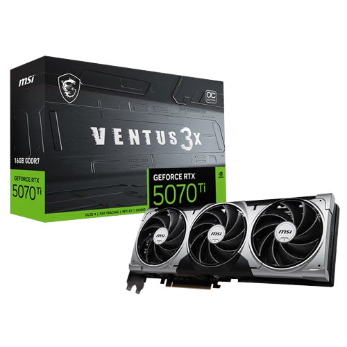 MSI Geforce RTX 5070 TI Ventus OC 3X 16GB GDDR7X Graphic Card (3 YEARS WARRANTY)