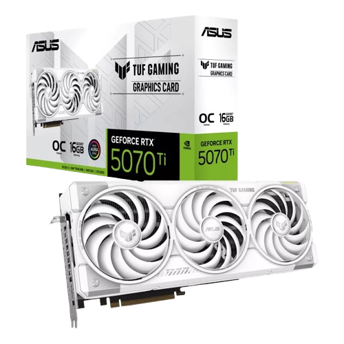 ASUS TUF Gaming GeForce RTX 5070 Ti 16GB GDDR7 White OC Edition GRAPHIC CARD (3 YEARS WARRANTY)