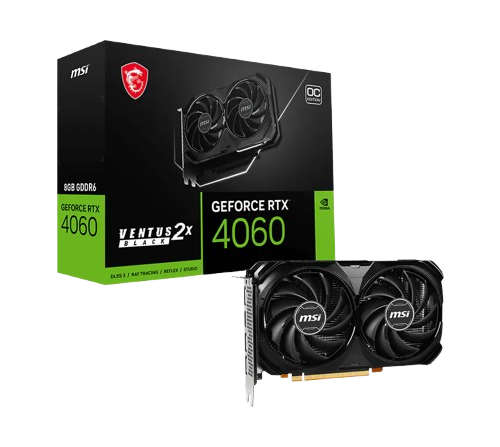 MSI GeForce RTX 4060 VENTUS 2X BLACK 8G OC GRAPHIC CARD (USED ITEM)