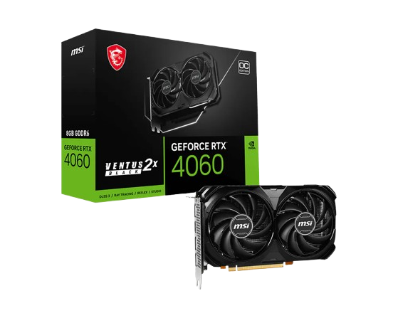 MSI GeForce RTX 4060 VENTUS 2X BLACK 8G OC GRAPHIC CARD (USED ITEM)