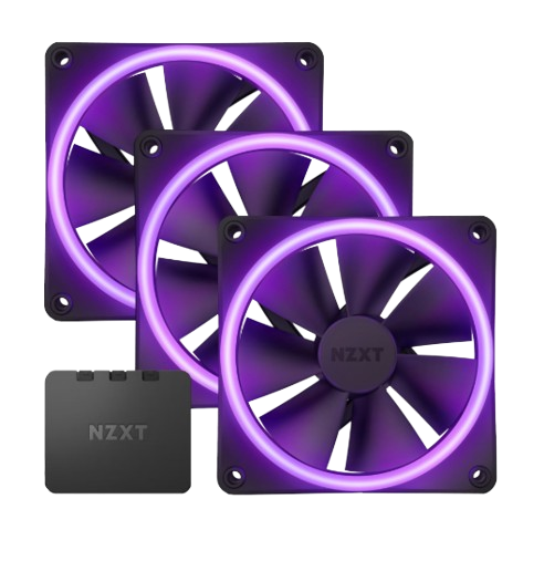 NZXT RGB 3 FANS KIT With RGB Controller (USED ITEM)