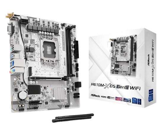 Asrock H610M-X D5 GEN5 WIFI MOTHERBOARD (3 YEARS WARRANTY)
