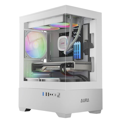 GAMDIAS AURA GC9M ARGB MICRO-TOWER WHITE CASE