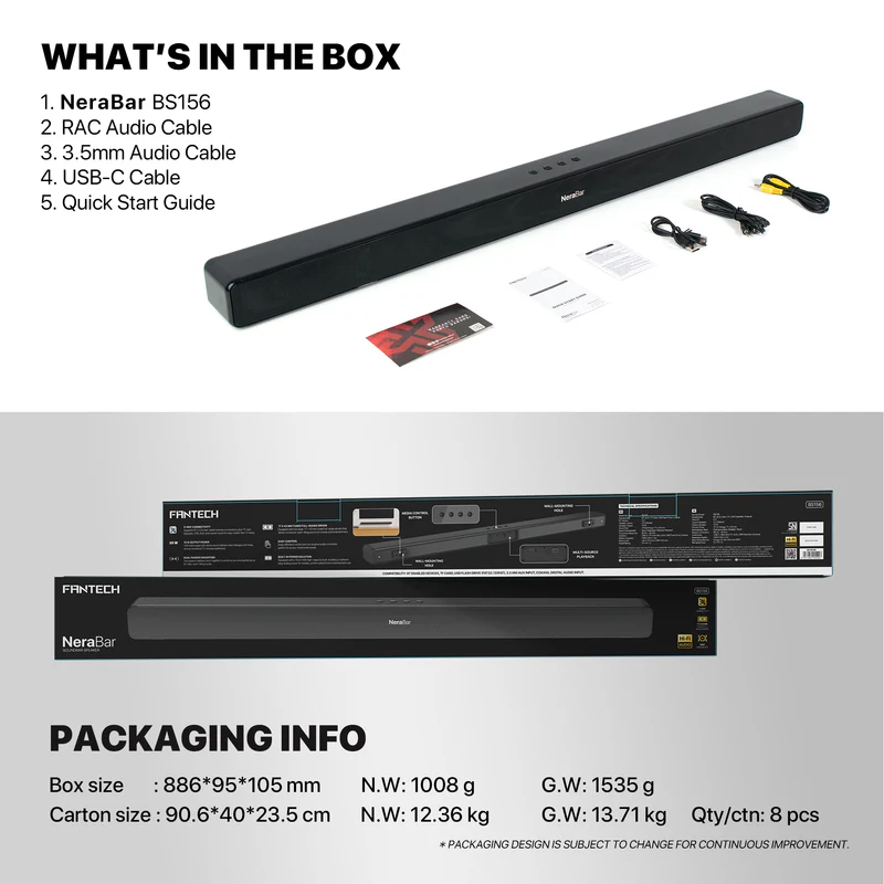 FANTECH BS156 NeraBar Soundbar Speaker (6 MONTHS WARRANTY) - Image 2