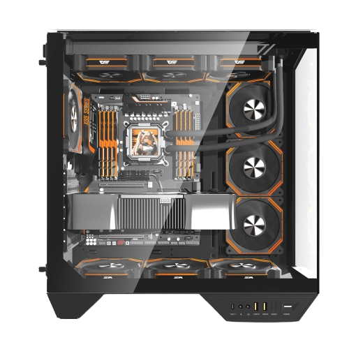 Darkflash DY470 ATX PC Case BLACK with 4 fans - Image 3
