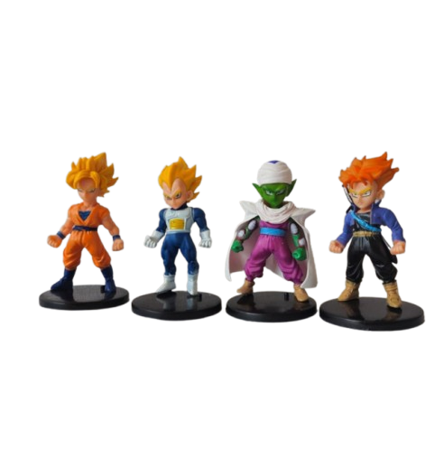 SON GOKU, PICCOLO, VEGETA, TRUNK ACTION FIGURERS - 9cm