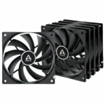 Arctic P12 PWM PST (Black) 5 Pack Fans Kit (6 YEARS WARRANTY)