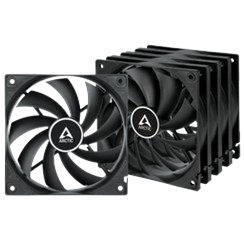 Arctic P12 PWM PST (Black) 5 Pack Fans Kit (6 YEARS WARRANTY)