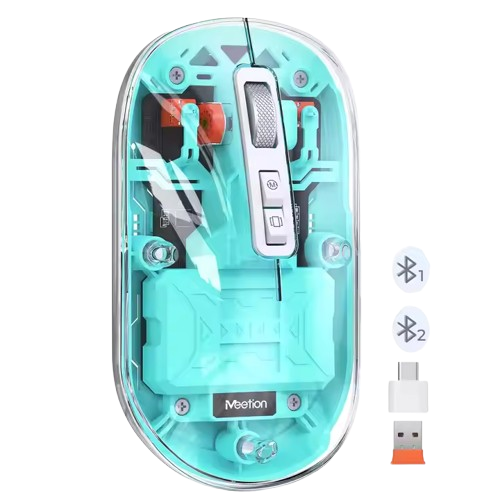 MEETION BTM005 Transparent Dual-Mode Wireless Mouse (1 YEAR WARRANTY)