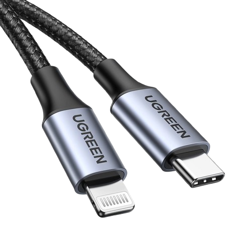 UGREEN 1 Meter MFI Certified Type-C to Lightning Aluminum Shell Braided Cable – US304 – 60759 (1 Year Warranty) - Image 2