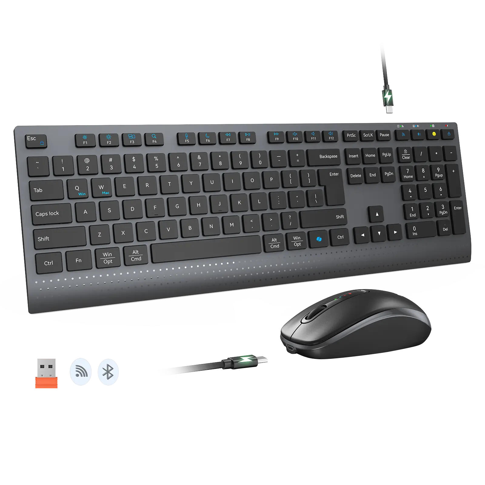 MEETION C2000 Wireless Bluetooth Keyboard and Mouse Combo (1 YEAR WARRANTY)